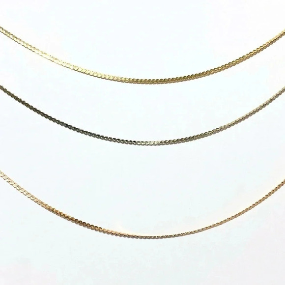 Ellman’s Vintage White, Yellow & Rose 3 Strand 14k Gold Necklace - Picture 5 of 7